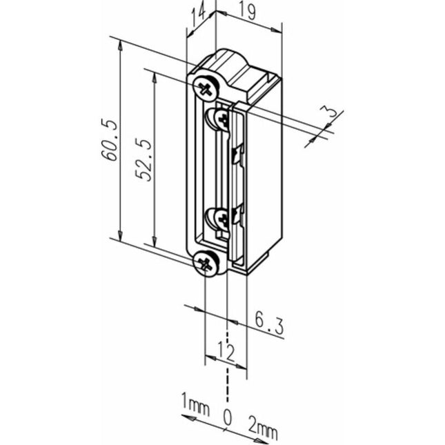 ASSA ABLOY Cerradero eléctrico pieza de recambio 1418-13 ProFix 2 universal ( 3324030996 )