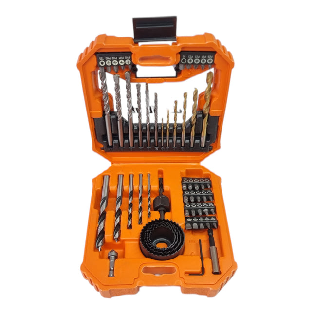 WellCut 56-piece bit and drill set ( WC-DB56 ) PH / PZ / HEX / Schiltz / TX / Robertson metal / wood / stone drill + hole saw 32 - 54 mm
