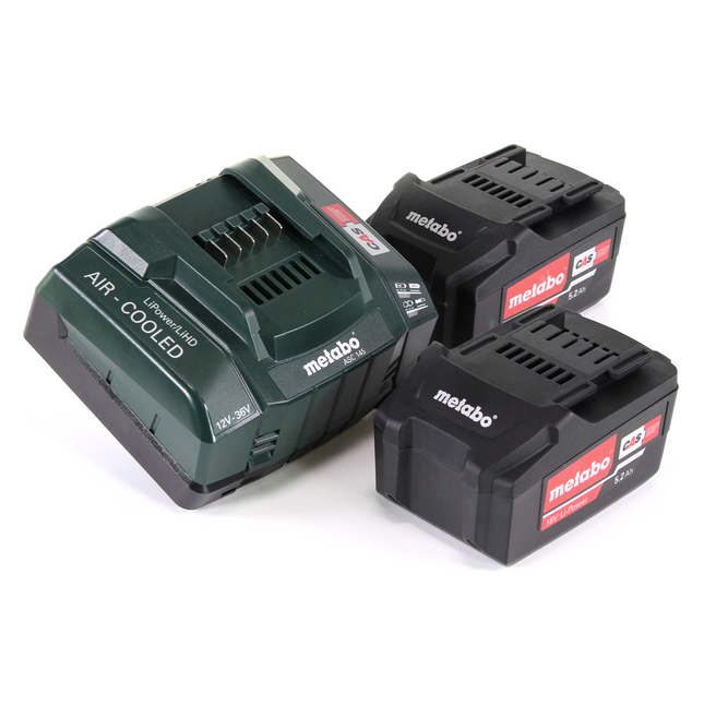 Metabo set básico de batería 18V con 2x batería 5.2Ah + cargador ASC 145 ( 685051380 )
