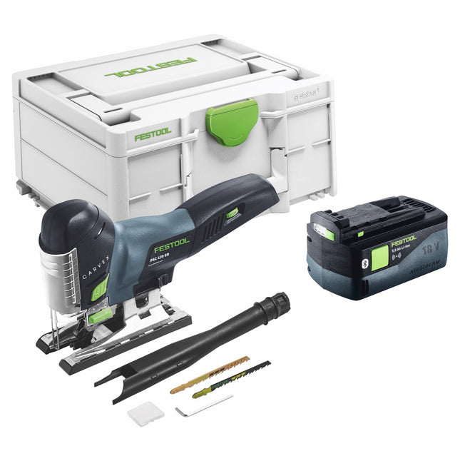 Festool CARVEX PSC 420-Basic Sierra de calar pendular sin cable 18 V 120 mm Sin escobillas + 1x batería 5,0 Ah + Systainer - sin cargador