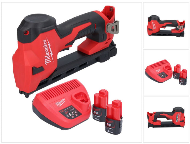 Pinza a batteria Milwaukee M12 BCST-202 12 V 19 x 25,4 mm + 2x batteria ricaricabile 2,0 Ah + caricatore