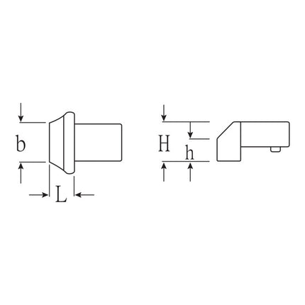 STAHLWILLE Anschweiß-Einsteckwerkzeug 737/10 9 x 12 mm ( 4000826592 )