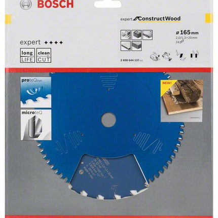 BOSCH Kreissägeblatt Außen-Ø 165 mm Zähnezahl 24 WZ ( 8000342207 )