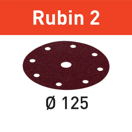 Festool STF D125/8 P220 RU2/50 Schleifscheibe Rubin 2 ( 499100 ) für RO 125, ES 125, ETS 125, ETSC 125, ES-ETS 125, ES-ETSC 125, ETS EC 125, LEX 125