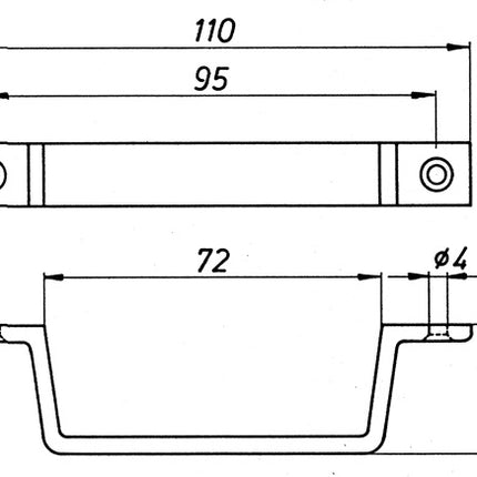 DENI Handgriff  Länge 110 mm Breite 13 mm ( 3000259215 )