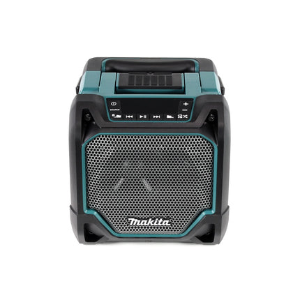 Makita DMR 202 M1 Baustellen Lautsprecher 18V - für Akku- und Netzbetrieb, mit Bluetooth-Funktion, AUX-Anschluss, USB-Port, LCD Display + 1x 4,0 Ah Akku - ohne Ladegerät - Toolbrothers