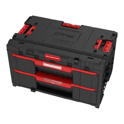 Toolbrothers RHINO XXL Drawer 2 ECO Schubladenkoffer mit zwei Schubläden + Trennwände 29 L IP66