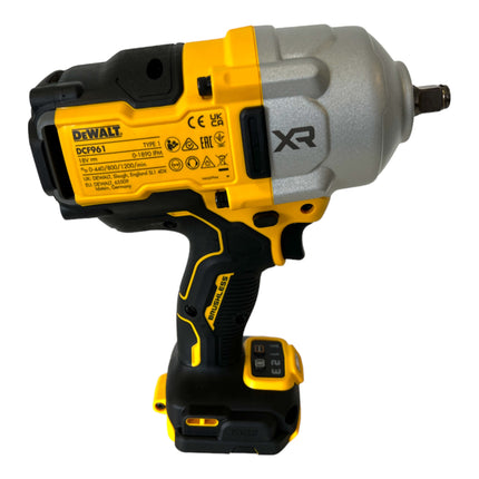 DeWalt DCF 961 E2T cordless impact wrench 18 V 1632 Nm 1/2" brushless + 2x Powerstack battery 1.7 Ah + charger + TSTAK