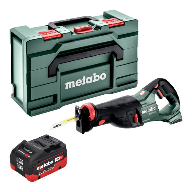 Metabo SSEP 18 LT cordless reciprocating saw 18 V 32 mm + 1x LiHD battery pack 10.0 Ah + Metabox - without charger