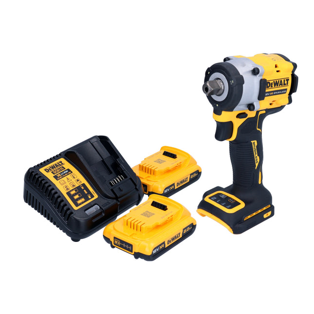 DeWalt DCF 922 D2 cordless impact wrench 18 V 406 Nm 1/2" brushless + 2x rechargeable battery 2.0 Ah + charger