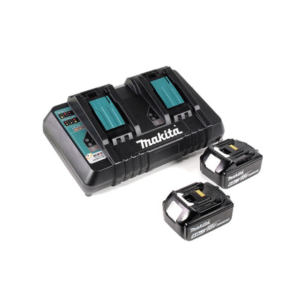 Makita DHR 280 PGJ 2 x 18 V 36 V Li-Ion Akku Bohrhammer 28 mm Brushless für SDS-PLUS im Makpac + 2 x 6,0 Ah Akku + Doppelladegerät - Toolbrothers