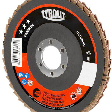 Tyrolit Fächerscheibe PREMIUM CERAMIC ( 8000758789 ) Ø 125 mm Körnung 40 gerade
