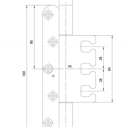 Simonswerk Objektband VARIANT VX 7939 ( 3000700118 ) Edelstahl matt gebürstet 160 kg gefälzte Türen