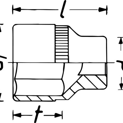 Hazet Steckschlüsseleinsatz 900Z ( 8000466655 ) 1/2 ″ 12-kant Länge 38 mm