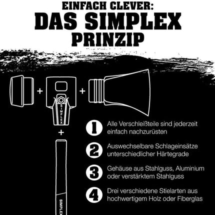 Halder Spalthammer SIMPLEX ( 4000815572 ) 4100 g Stiellänge 850 mm