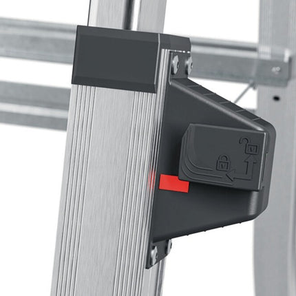 Hailo Stufenstehleiter 100 Topline ( 9000463140 ) Stufen 3-5 Aluminium eloxiert teleskopierbar