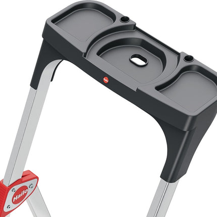 Hailo Stufenstehleiter 100 Topline ( 9000463140 ) Stufen 3-5 Aluminium eloxiert teleskopierbar