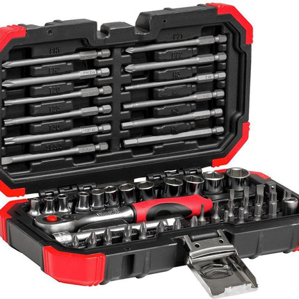 Gedore RED Bit-/Steckschlüsselsortiment R33003051 ( 8002654118 ) 51-teilig 1/4 ″ Anzahl Zähne 72