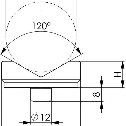 AMF Schraubbockaufsatz Nr. 6441 ( 4000833137 ) Einsteckzapfen-Ø 12 mm Außen-Ø 65 mm