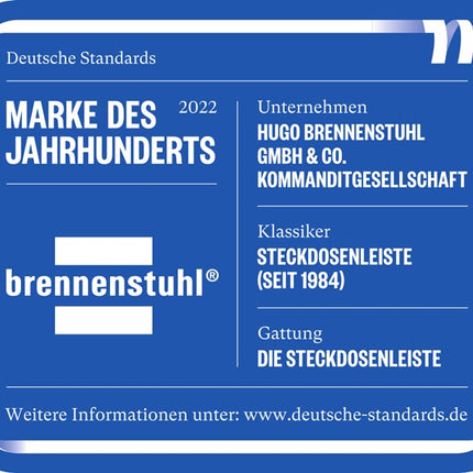 Brennenstuhl Steckdosenleiste Eco Line ( 4000873539 ) 16 A 250 V weiß 3 m H05VV-F 3 x 1,5 mm²