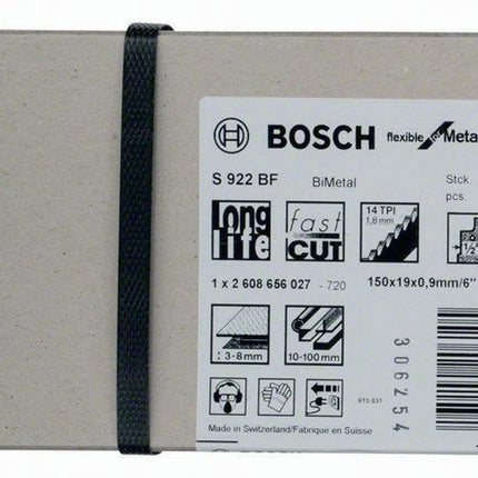 Bosch Säbelsägeblatt S 922 BF ( 8000343778 ) Länge 150 mm Breite 19 mm geschränkt, gefräst