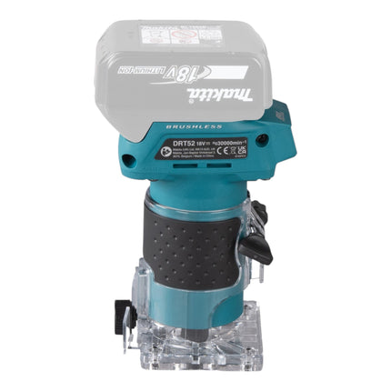 Makita DRT 52 RY Akku Kantenfräse 18 V 6 mm Brushless + 2x Akku 1,5 Ah + Ladegerät