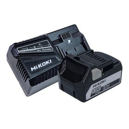 HiKOKI G18 DSL2 W5Z Akku Winkelschleifer 18 V 125 mm + 1x Akku 5,0 Ah + Ladegerät
