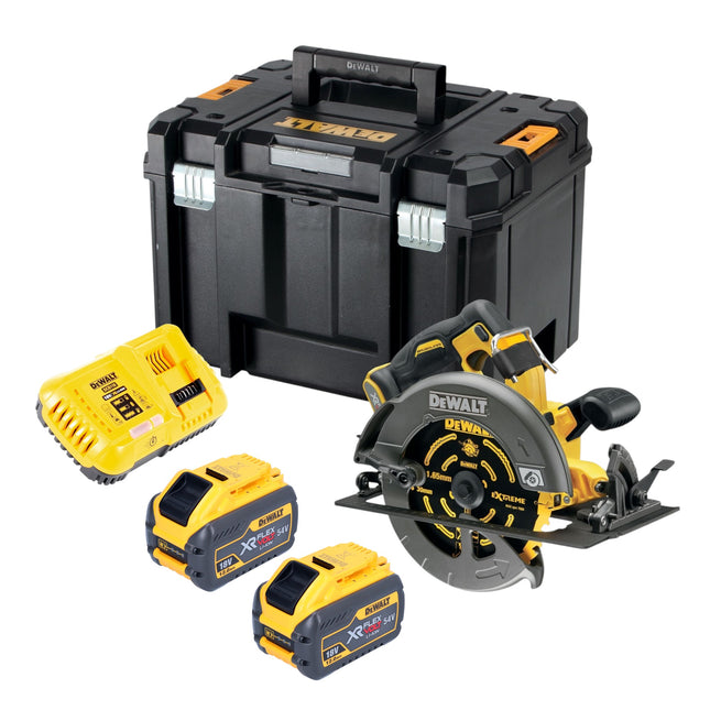DeWALT DCS 578 Y2T Akku Kreissaege 54V XR FlexVolt 190 mm Brushless 2x Akku 12 0 Ah Ladegeraet TSTAK 0 - toolbrothers