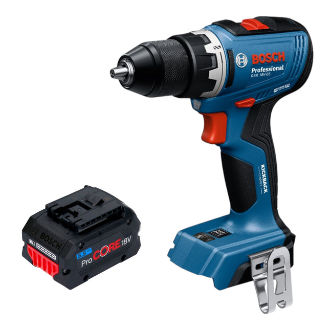 Bosch GSR 18V 65 Professional Akku Bohrschrauber 18 V 63 Nm Brushless 1x ProCORE Akku 5 5 Ah ohne Ladegeraet 0 - toolbrothers