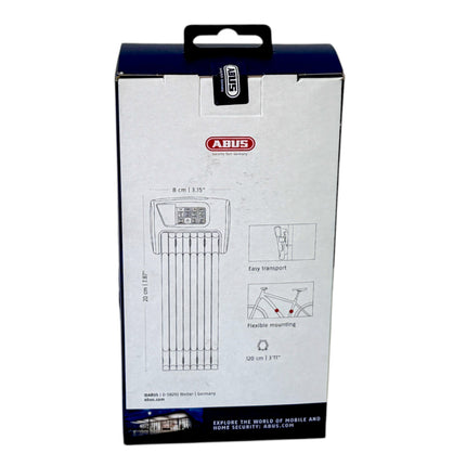 ABUS Bordo Combo 6000C 120 Faltschloss 120 cm Laenge mit Halter 3 - toolbrothers