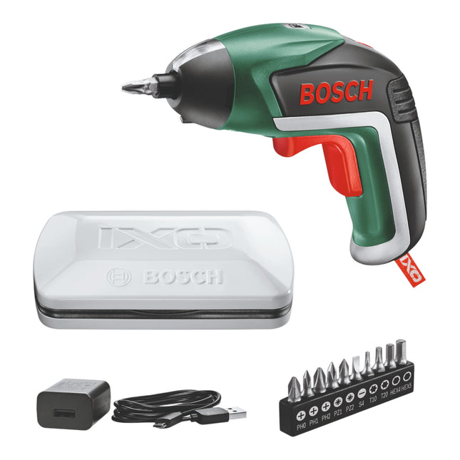 Bosch IXO 5 Akku Schrauber 3 6 V 4 5 Nm 06039A8000 10 tlg Bit Set Ladegeraet Box 0 - toolbrothers