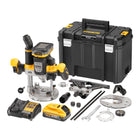 DeWalt DCW 620 H2T Akku Oberfraese 18 V 12 mm Brushless 2x Powerstack Akku 5 0 Ah Ladegeraet TSTAK 0 - toolbrothers
