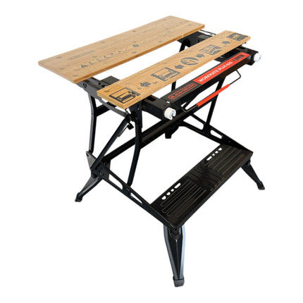 Black Decker WM825 Universal Werkbank Arbeitsflaeche 740 x 250 mm zusammenklappbar 1 - toolbrothers
