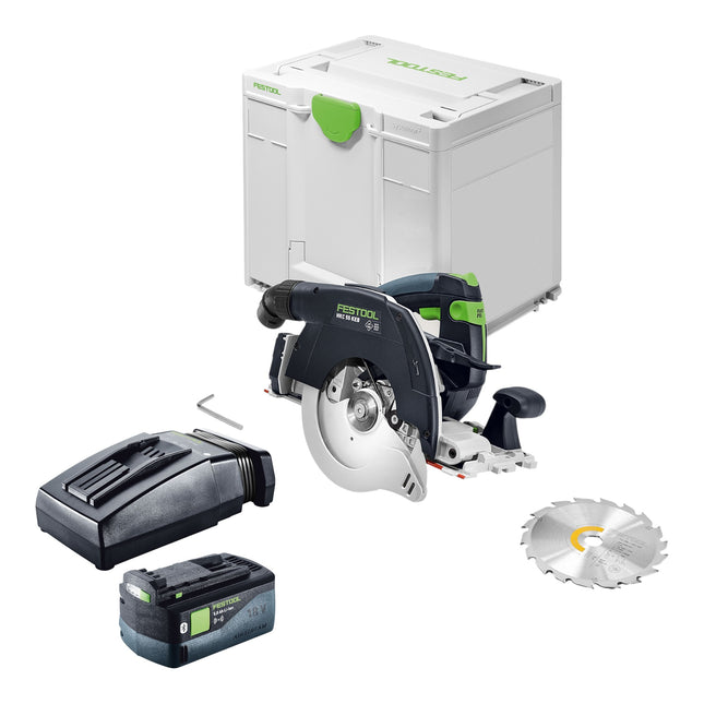 Festool HKC 55 KEB Basic Akku Handkreissaege 18 V 160 mm Brushless 1x Akku 5 0 Ah Ladegeraet Systainer 0 - toolbrothers