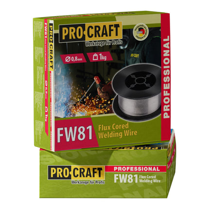 Procraft FW81 Fuelldraht Schweissdraht FLUX 0 8 mm 1 0 kg 1 - toolbrothers