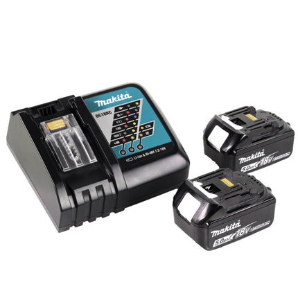Makita DML 802 RT Akku Lampe 18 V Li-Ion für 14,4 und 18 V Akku + 2 x 5,0 Ah Akku + Ladegerät - Toolbrothers