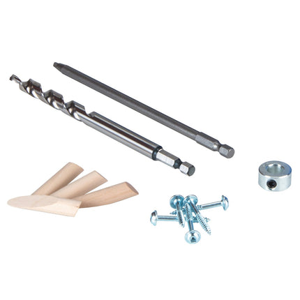 KREG Jig K4 Starter Set ( K4 ) Tischler Komplettset Verbindungssystem aus Holz mit Bohrschablone K4, Stufenbohrer, Bit, Schrauben und Stopfen