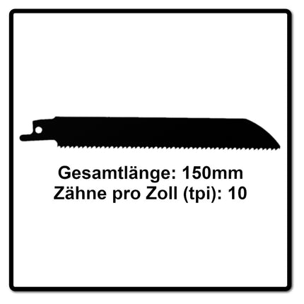 Komet Säbelsägeblatt METAL AND WOOD 150mm 10tpi 5 Stk. ( 501.007 ) HSS-Bi-Metall - Toolbrothers