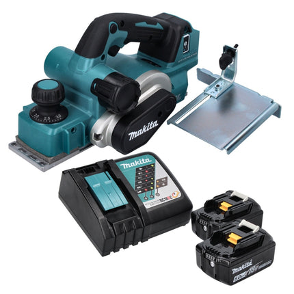 Makita DKP 181 RG Akku Hobel Falzhobel 82 mm 18 V Brushless + 2x Akku 6,0 Ah + Ladegerät