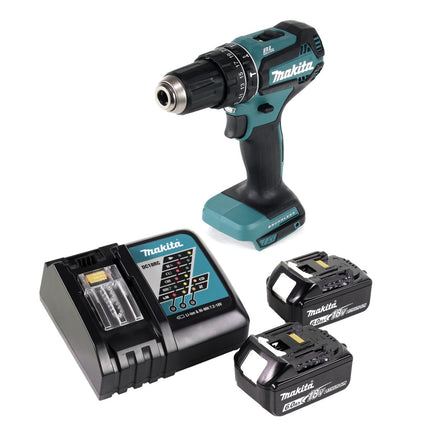Makita DHP 485 RG Akku Schlagbohrschrauber 18 V 50 Nm Brushless + 2x Akku 6,0 Ah + Ladegerät