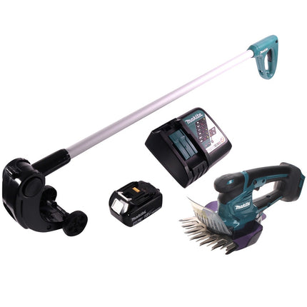 Makita DUM 604 RM1 Akku Grasschere 18 V + Griffverlängerung mit Rolle + 1x Akku 4,0 Ah + Ladegerät