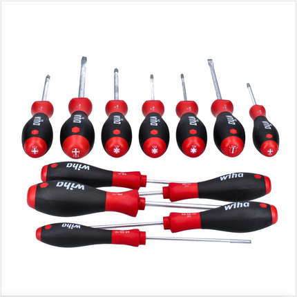Wiha 302HK12 Schraubendreher Set Schraubenzieher SoftFinish 12 tlg.  - Schlitz, Phillips, Pozidriv, Torx ( 41002 )