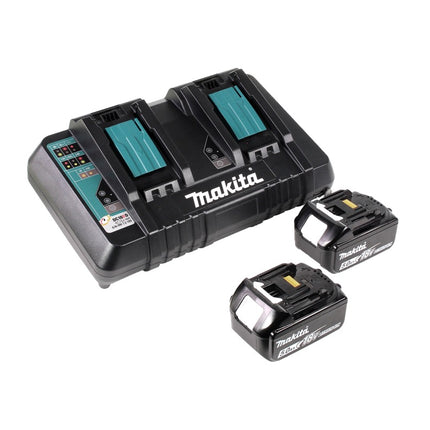 Makita DCE 090 PT2X1 Akku Trennschleifer 36 V ( 2x 18 V ) 230 mm Brushless + 2x Akku 5,0 Ah + Doppelladegerät
