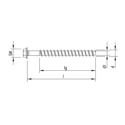 HECO MULTI MONTI plus SS Schraubanker 10,0 x 60 mm 100 Stück ( 4x 48399 ) Betonschraube, Sechskantkopf, verzinkt blau, A2K