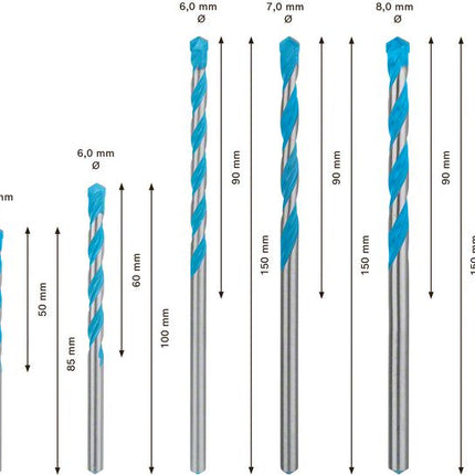 Bosch EXPERT CYL-9 Multi Construction Bohrer Set 7 tlg. 5 - 10 mm ( 2608900648 ) - Nachfolger von 2607010546 - Toolbrothers
