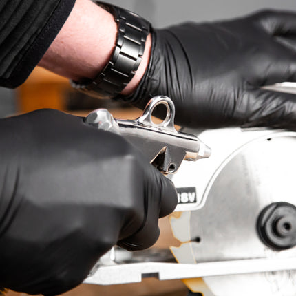 Nitril Einweg Handschuhe in Spenderbox Schwarz / Black 100 Stück Größe L / Large - nicht Steril