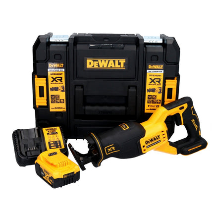 DeWalt DCS 382 P1T Akku Reciprosäge Säbelsäge 18 V Brushless + 1x Akku 5,0 Ah + Ladegerät + TSTAK