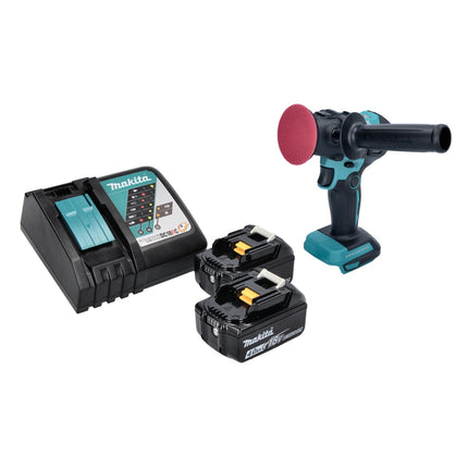Makita DPV 300 RM Akku Schleifer Polierer 18 V 50 / 80 mm Brushless + 2x Akku 4,0 Ah + Ladegerät - Toolbrothers