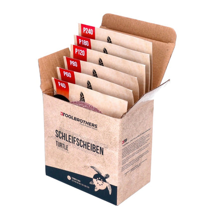 Bosch GEX 18V-125 Professional Akku Exzenterschleifer 18 V 125 mm Brushless + 1x Akku 4,0 Ah + 1x Toolbrothers TURTLE Schleifset + L-BOXX - ohne Ladegerät