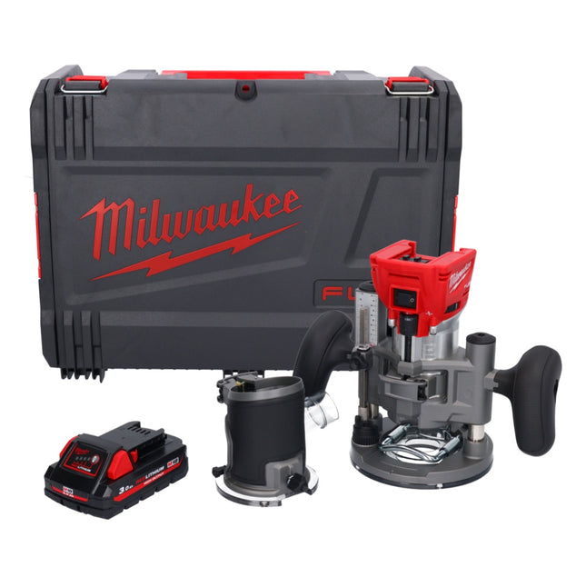 Milwaukee M18 FTR-301X frezarka akumulatorowa 18 V bezszczotkowa + 1x akumulator 3,0 Ah + moduły frezarki + skrzynka HD - bez ładowarki